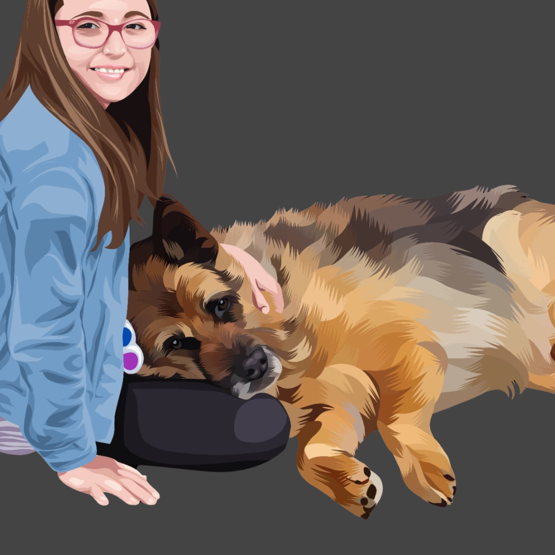 Custom Single Pet & Person Portrait - Digital File