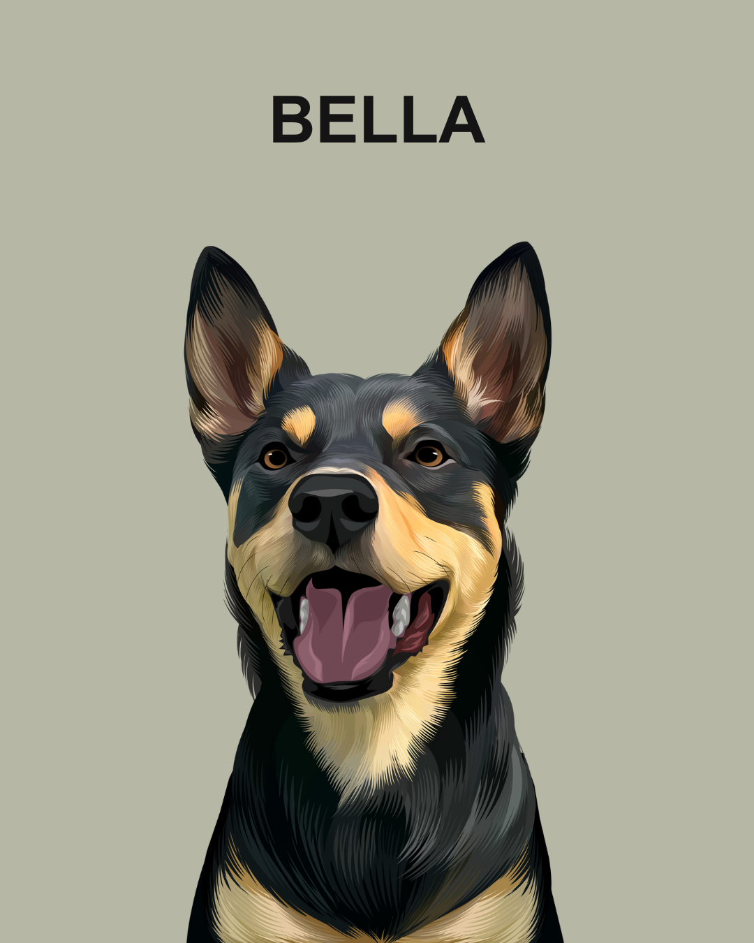 Custom Single Pet Portrait - Digital File