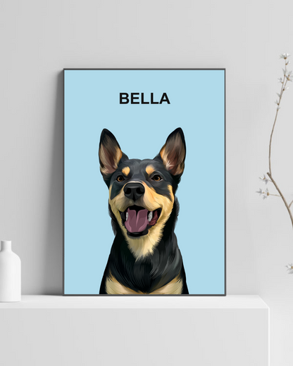 Custom Single Pet Portrait - Digital File