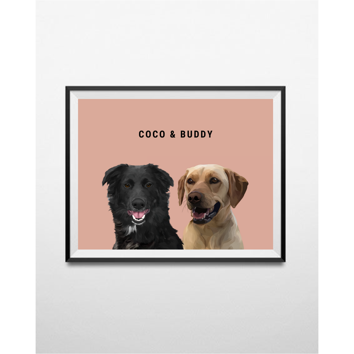 Custom Two Pet Portrait - Digital File