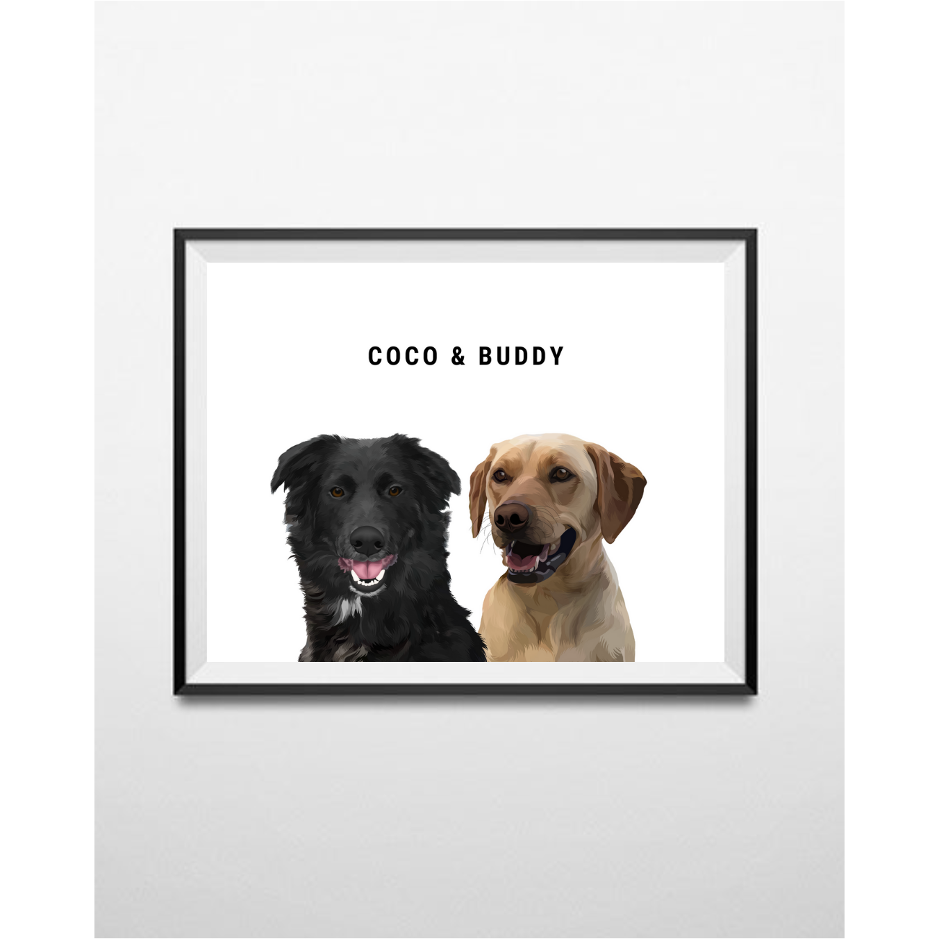 Custom Two Pet Portrait Digital File